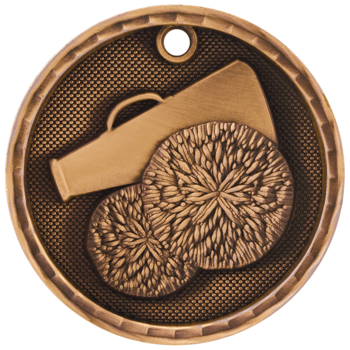 Cheer 3-D Medal-Bronze