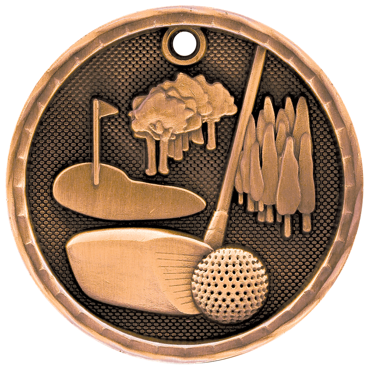 Golf 3-D Medal-Bronze