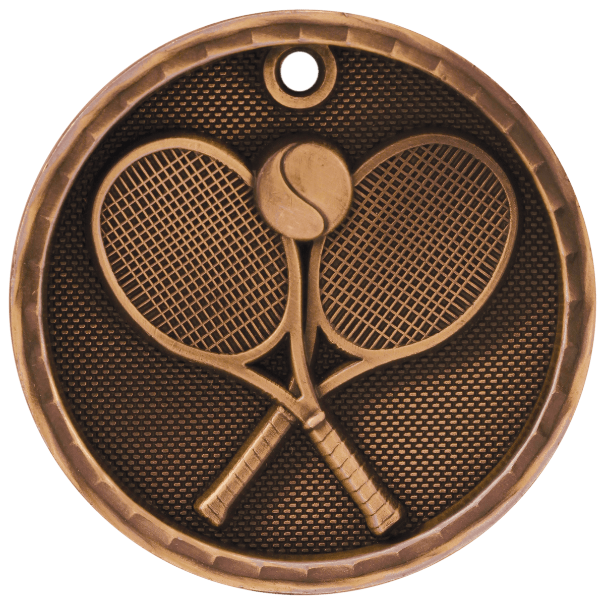 Tennis 3-D Medal-Bronze