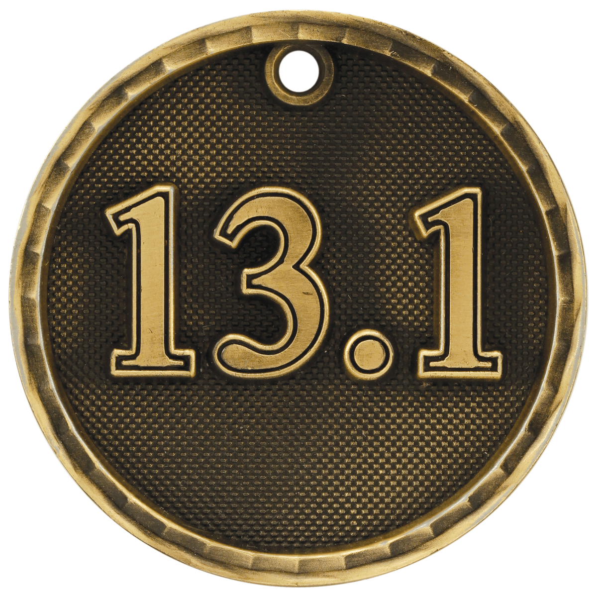 13.1 (Half marathon) 3-D Medal-Gold