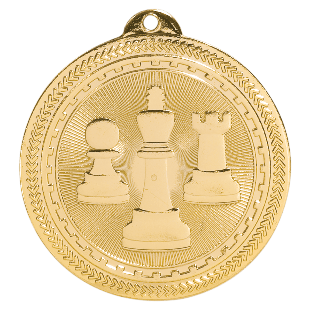 Chess BriteLazer Medal-Gold
