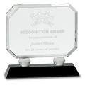 Medium Rectangle Crystal on Black Pedestal Base