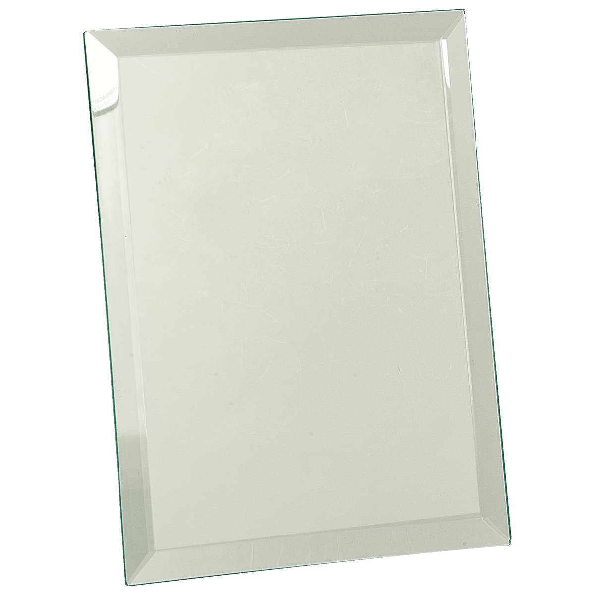 Clear Glass Mirror Plaque 7" x 9"
