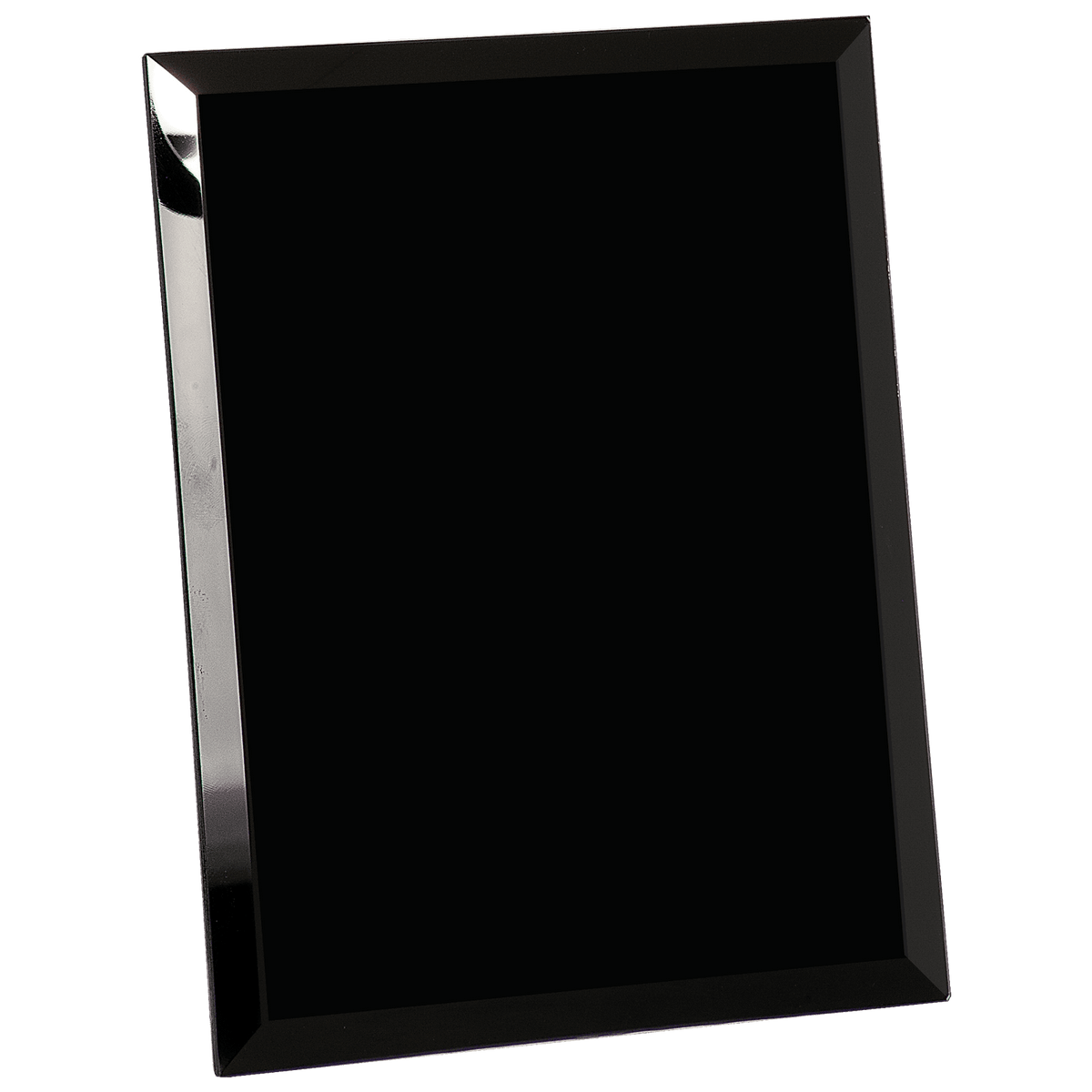 Black Glass Mirror Plaque 8" x 10"