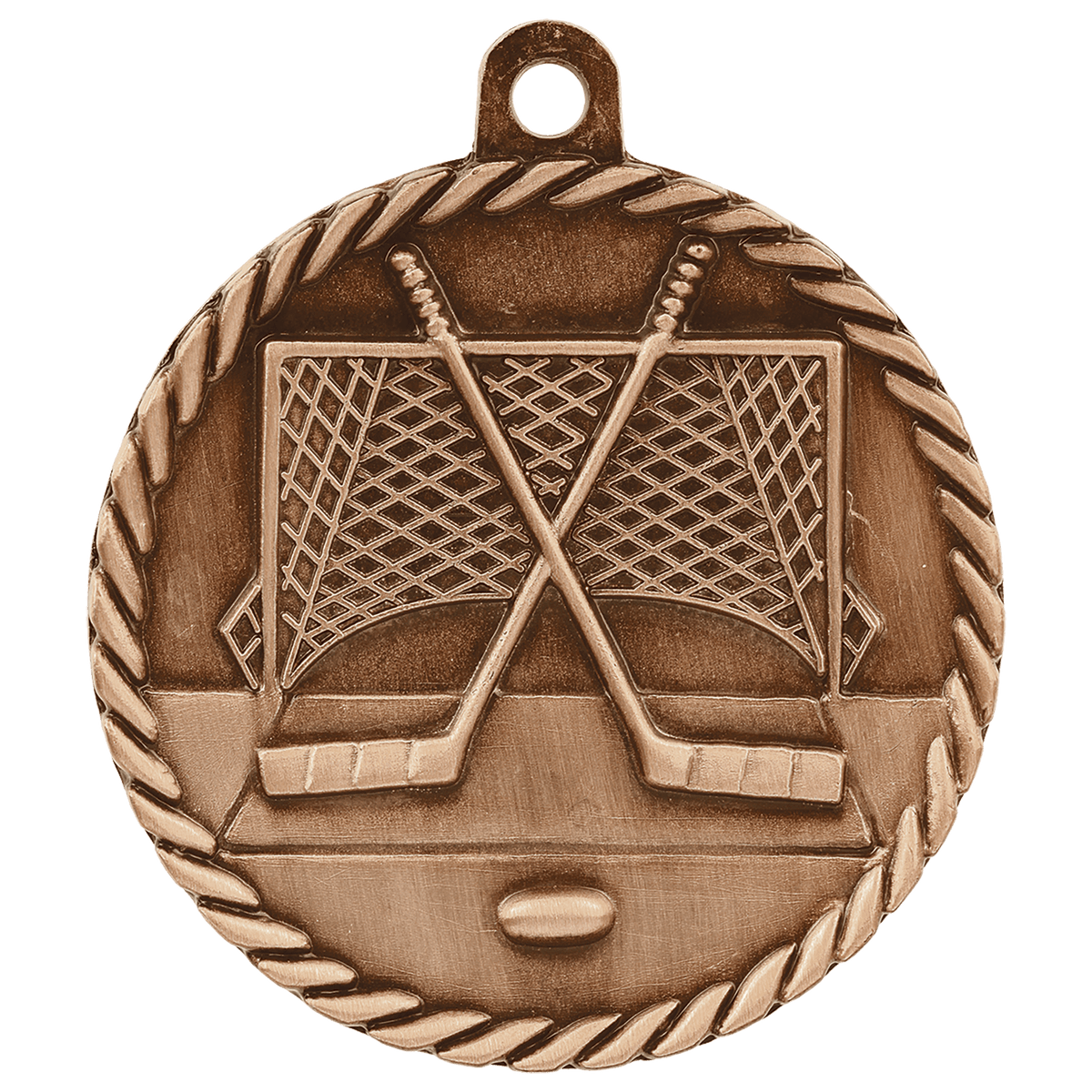 Hockey High Relief  Medal-Bronze