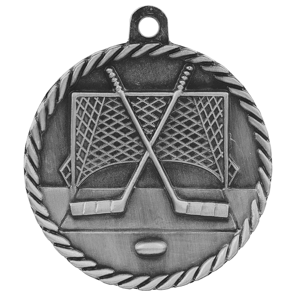 Hockey High Relief Medal-Silver