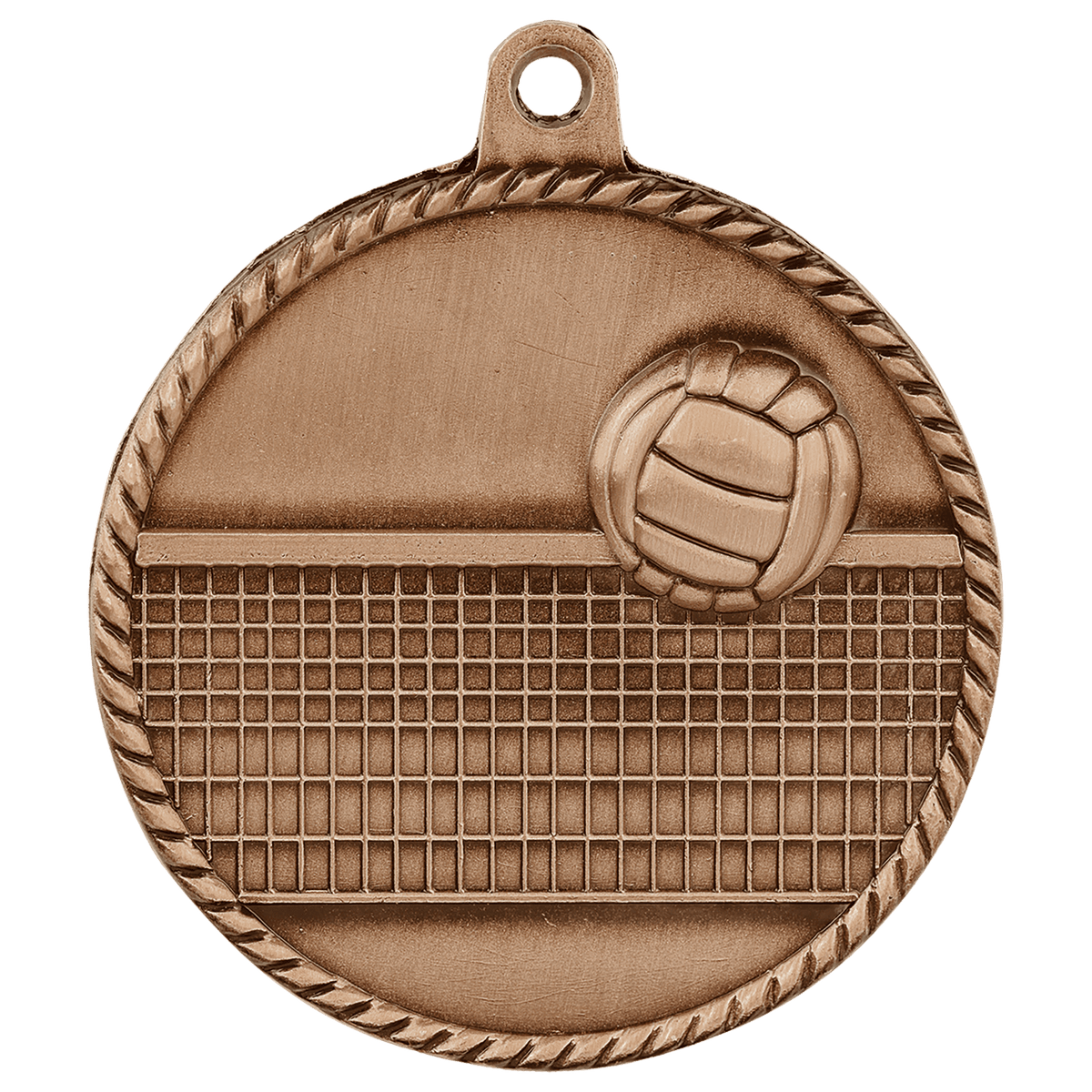 Volleyball High Relief Medal-Bronze