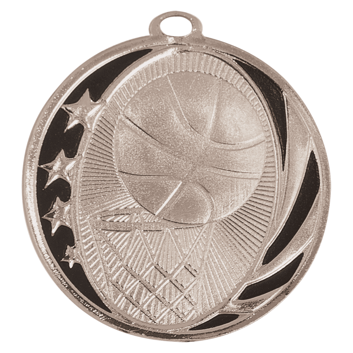 Basketball MidNite Star Medal-Silver