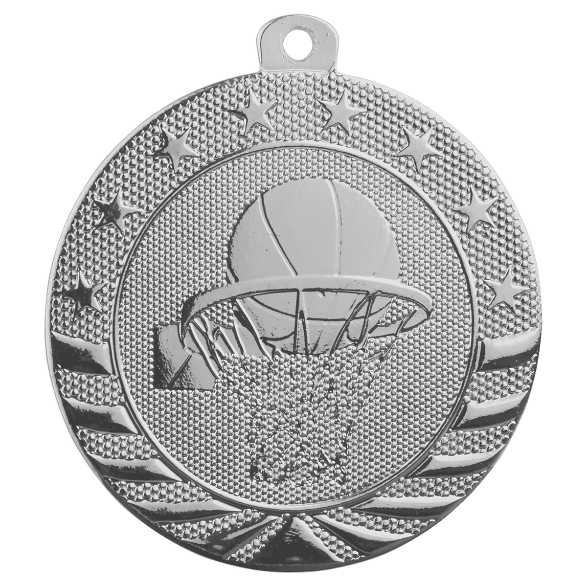 Basketball Starbrite Medal-Silver