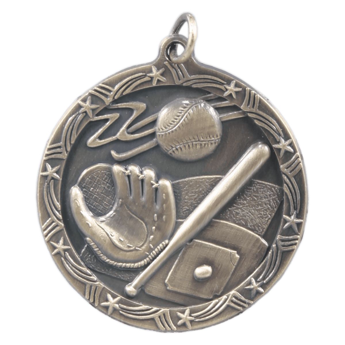 Baseball/Softball Shooting Star Medal-Gold